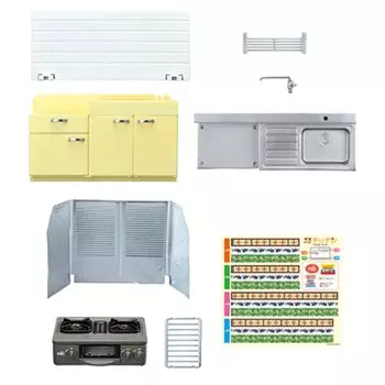 Rement Petit Образец серии Showa Retro Kitchen 220 x 145 x 90 мм Изготовлен из ПВХ прибл.