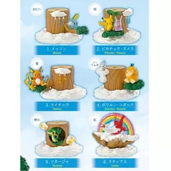 Rement Rement Pokemon Gather Let s Overlap Фигурка дерева покемонов, том 7, Дерево погоды, набор из 6 предметов для Японии