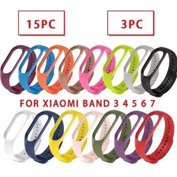 Ремешки для часов Xiaomi Mi Band 7 6 5 4 3 starp браслет силиконовый браслет ремешки для запястья комбинированные аксессуары для смарт-часов for miband 7
