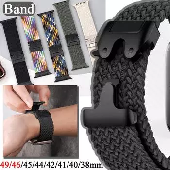 Ремешок для Apple Watch Ultra 2 49 мм 10 46 мм 9 8 7 45 мм 41 мм 44 мм 40 мм для Smartwatch Series SE 6 3 5 4 2 1 42 мм 38 мм Спортивный нейлоновый Outdools S10 42-38 40 41 mm