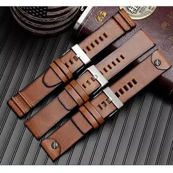 Ремешок для часов из натуральной кожи 22-26 мм Мужской браслет на запястье 22mm