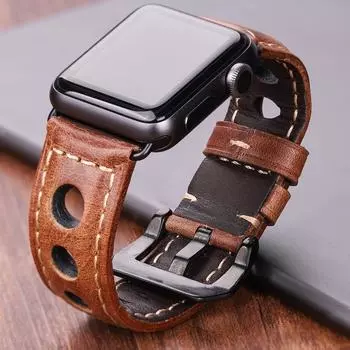 Ремешок для часов из натуральной кожи, ремешки для часов Apple Watch Band 42 мм 38 мм, женские и мужские аксессуары для часов, ремешок 44 мм 40 мм, серия 5 4 3 2 For 38mm 40mm 41mm