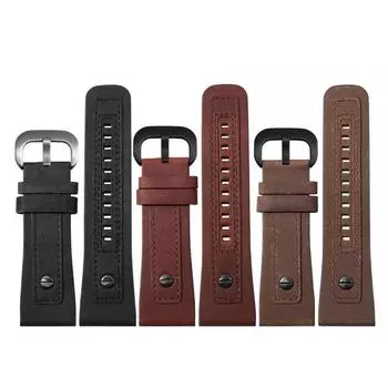 Ремешок для часов Муж. Натуральная кожа Назначение Sevenfriday Series p2b02 Q2 / 02 / P3 / T2 Винтажный коричневый черный ремешок для часов 28 мм 28mm