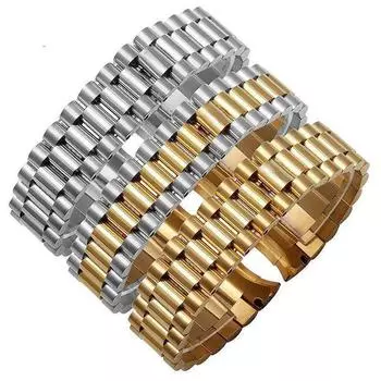 Ремешок для часов Rolex DATEJUST DAY-DATE OYSTERPERTUAL DATE из нержавеющей стали, ремешок для часов 13 мм, 17 мм, 20 мм, браслет для часов 20mm