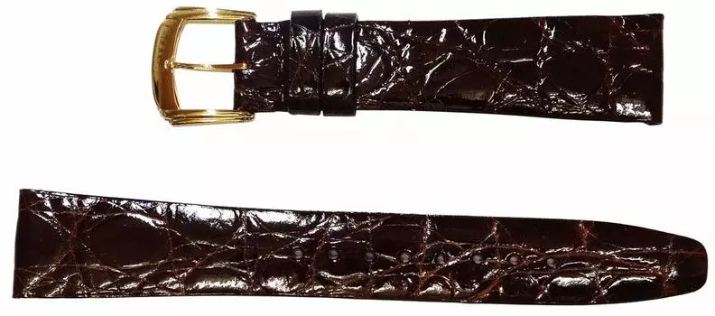 Ремешок для часов SEIKO 17 мм DA62 Крокодиловая сторона темно-коричневый оригинальный продукт [SEIKO] мужской