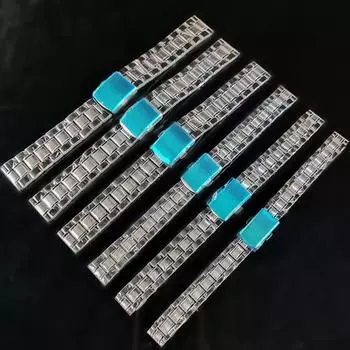 Ремешок для часов Стальной ремешок для часов Плоский мужской ремешок Браслет из нержавеющей стали Стальной ремешок Аксессуары для часов 12Mm width серебряный