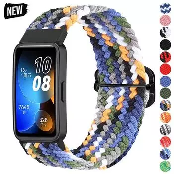 Ремешок для Huawei Band 7 8, аксессуары, регулируемый плетеный браслет с одиночной петлей, эластичный нейлоновый браслет Correa, браслет Huawei Band 8 for huawei band 8