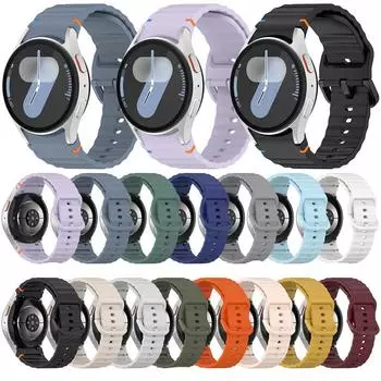 Ремешок для Samsung Galaxy watch 7/FE/5 Pro/6/4 classic 44 мм 40 мм силиконовый спортивный ремешок-браслет correa Galaxy watch 7 ремешок For samsung 20mm фиолетовый