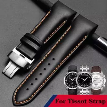 Ремешок из натуральной кожи для часов Tissot Curved End Watch Belt 1853 COUTURIER T035627A T035407A T035439 T035617 мужской ремешок 22 23 24 мм 22mm
