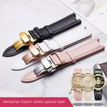 Ремешок из натуральной кожи для Vivienne Westwood, женский мягкий удобный вогнутый интерфейс, ремешок для часов, браслет 18 мм 18x10mm