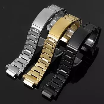 Ремешок из нержавеющей стали для часов Casio Gshock GW-M5610 DW5600 GW-5000 G-5600 GM5600 ремешок из цельной стали мужской браслет 16 мм 16mm