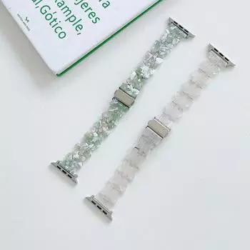 Ремешок из смолы с бабочкой для Apple Watch Band 7, 44, 40 мм, 42 мм, 38 мм, 41, 45 мм, прозрачный ремешок для часов с петлей для IWatch 7, 6 Se, серии 5, 4, 3 38 40 41mm