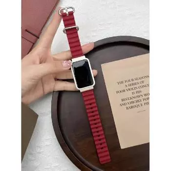 Ремешок Miband 7pro, новый умный спортивный ремешок, подходит для Xiaomi Band 7pro Ocean, силиконовый ремешок для часов, мужской повседневный сменный ремешок MiBand 7pro красный