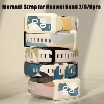 Ремешок Morandi для Huawei Band 7 6 6 pro Honor Band 6 Сменный браслет для умных часов Bracelect Ремень для Huawei Band 7 6 Ремешок на запястье Huawei Band 7 фиолетовый