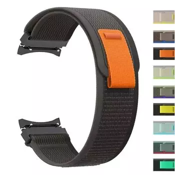 Ремешок Trail Loop для Samsung Galaxy Watch 6 5 Pro 45 мм 5/4 44 мм 40 мм спортивный спортивный браслет Samsung Galaxy Watch 4 Classic 46 мм 42 мм ремешок Watch 6 чёрный/серый