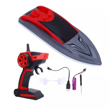 Remote Control Speedboat High Speed Electric Boat 2.4G Frequency Long Lasting Battery Toy Boat for красный