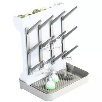 Removable Baby Bottle Drying Rack Vertical Standing Glass Drying Stand Bottle Cleaning
