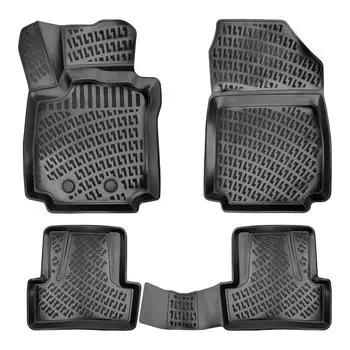 Renault Clio 3 (2005-2012) High-Quality and Durable Rubber Car Floor Mats - Odorless, Non-Slip, Long-Lasting