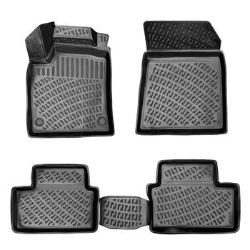 Renault Clio (After 2019) High-Quality and Durable Rubber Car Floor Mats - Odorless, Non-Slip, Long-Lasting