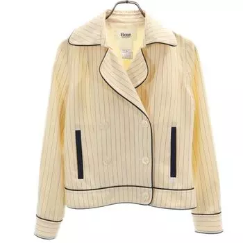 Rene made in Japan Striped Pattern tailored jacket 36 Beige x Red x Blue Women Used