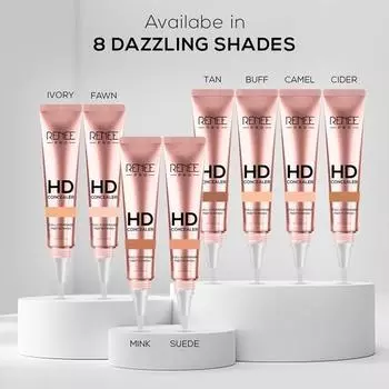 RENEE Pro Hd Concealer For All Skin Types Cream - Mink 8 Gm, размывает следы, пятна, покраснения, легко растушевывается