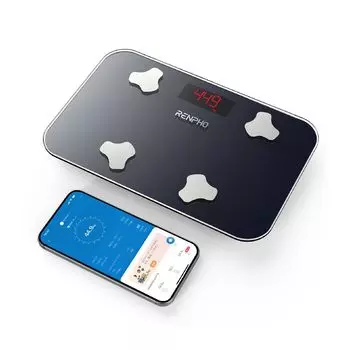 RENPHO Mini Body Composition 2-й мини-высокоточный 13 видов здоровья Bluetooth сумка для хранения легко для жира в организме выделенный японский умный светодиодный экран