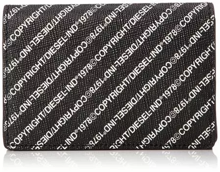 Повторяющийся логотип Trifold Wallet X06786P0408 UNI Black H1532 [Diesel] Женский чёрный
