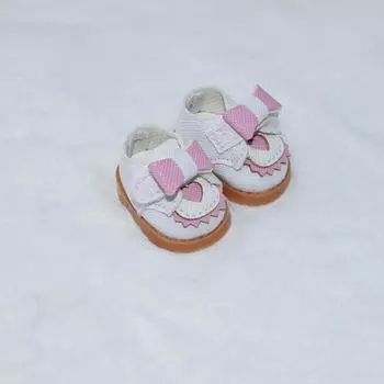 Replacement Labubu Shoes 3.8CM Doll Clothes Match Versatile PU Leather Shoes Bubble Mart Blind Box розовый