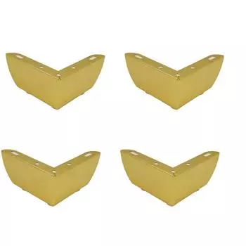 Replacement TV Cabinet Support Leg Bed Sofa Legs Coffee Table Feet Cabinet Feet Furniture Legs Gold-Thickness 0.8mm