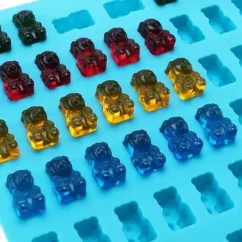 Reposteria DIY Gummies Силиконовые формы для выпечки Формы для выпечки Силиконовые формы для выпечки Формочки и капельницы для столовых приборов. Бар на кухне «Мармеладные мишки» синий