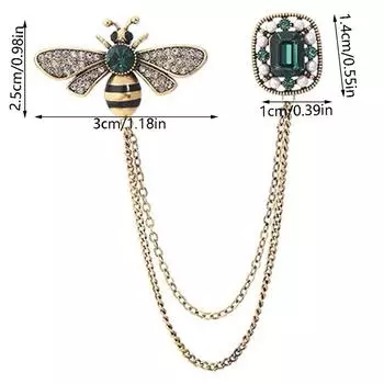 Броши Rerto Bee для женщин, эмалированные значки с кисточками в виде животных