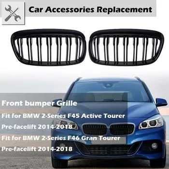 Решетка переднего бампера, решетка радиатора, черная, подходит для BMW 2 серии Pre LCI F45 5Seat Active Tourer F46 7Seat Gran Tourer
