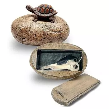 Resin Key Storage Box Stone Shape Medicine Box Gift Hide-a-Spare-Key Outdoor