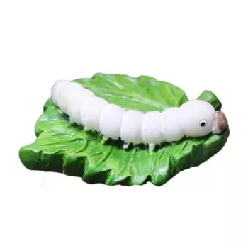 Resin Landscape Micro Decoration With Silkworm For Festive Gifts Display Indoor