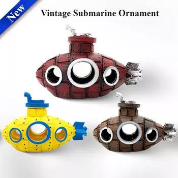 Resin Submarine Decoration Aquarium Accessories Fish and Shrimp Refuge Cave Home Garden Furniture Pet Products Cats Toy Hammock