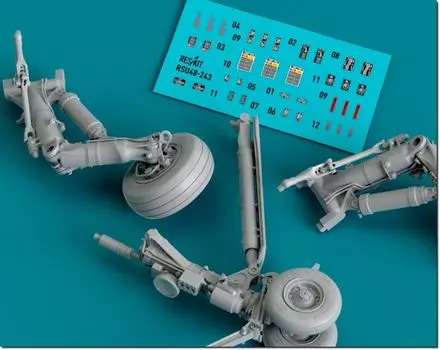 Reskit Canada Hornet Landing Set Plastic Model Parts 1/48 CF-18 Gear/Wheel (For Kinetic) RSKU48-0243