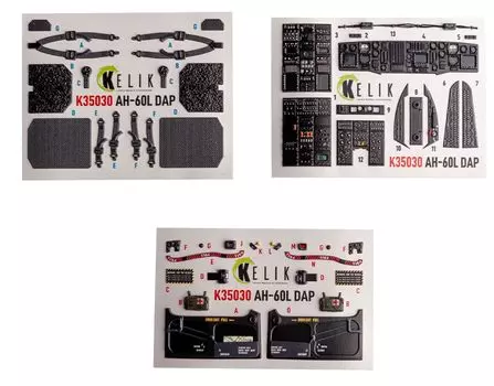 Reskit DAP Interior 3D Decal Пластиковая модель Decal RSKK35030 1/35 AH-60L (Для Академии)