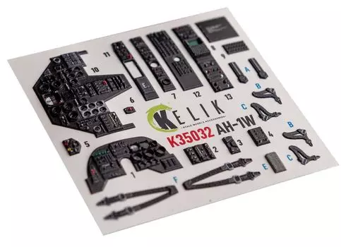 Reskit Interior 3D Decal Пластиковая модель Decal RSKK35032 1/35 AH-1W (для Академии)
