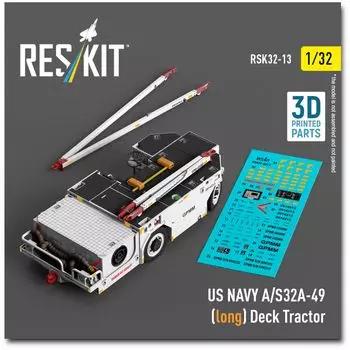 Reskit US Navy Carrier Tow Tractor Starter 3D Printer Kit 1/32 A/S32A-49 с воздухом RSKS32-0013 (Самолет)