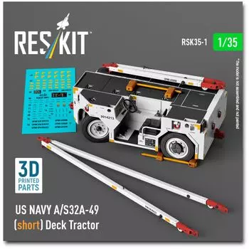 Reskit US Navy Carrier Towing Tractor 3D Printer Resin Kit 1/35 A/S32A-49 RSKS35-0001 (Самолет)