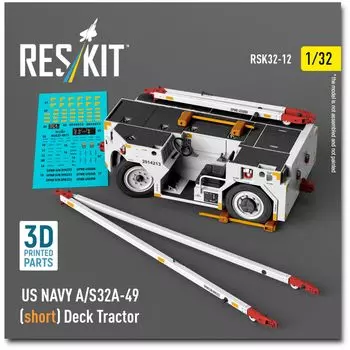 Reskit US Navy Carrier Towing Tractor 3D Printer Resin Kit 1/32 A/S32A-49 RSKS32-0012 (Самолет)