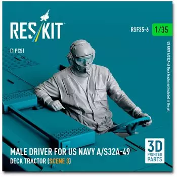 Reskit US Navy Driver Type 3 3D Printer Resin Kit 1/35 A/S32A-49 (Male) RSKF35-0006 (Airplane)