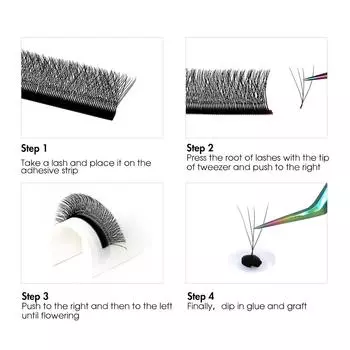 Ресницы 4D-W Shaped Lashes Ресницы 8-14 мм 4D W Shaped Eyelashes Extension Cilia Ресницы YY Shape Lashes Y Eyelashes D&0.07mm&MIX(8-14mm)
