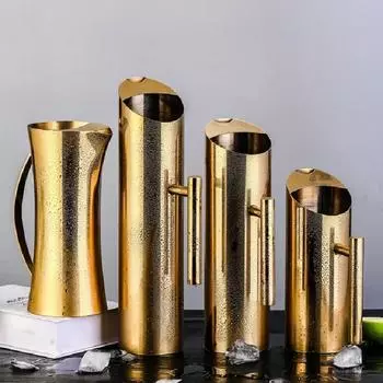 Ресторан Отель утолщенный чайник из нержавеющей стали для холодной воды отель горячий чайник магазин большой емкости соковарка пивная банка для красного вина 1L