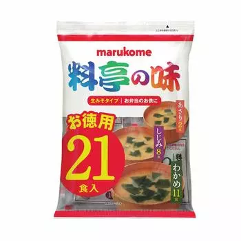 Ресторанный суп мисо Marukome Raw Miso Soup Вкусовая ценность Быстрорастворимый суп мисо 21 порция x 10 пакетиков [Серия ресторанов]