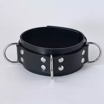 Restraint Project Collar for Humans Rubber Rubber Choker SM Fetish 3D-Rings D-Ring (S)
