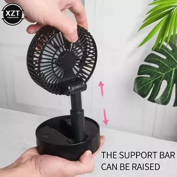 Retractable and Foldable Portable Mini Fan USB Charging Smart Personal Cooling Tool for Summer Camping Home and Office Cooling зелёный
