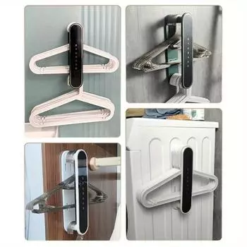 Retractable Non-perforated Wall-mounted Coat Rack Storage Rack Bathroom Organising Rack Coat Rack Balcony Coat Rack Storage God белый