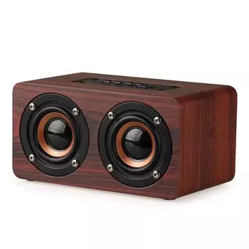Ретро Bluetooth-динамик 10 Вт 52 мм, большой блок, динамик HiFi, сабвуфер, супербас, с микрофоном, поддержка TF-карты, AUX Play жёлтый
