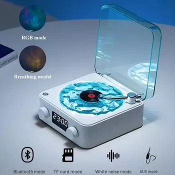 Ретро Bluetooth-динамик, будильник, беспроводной музыкальный плеер, новый проигрыватель пластинок
